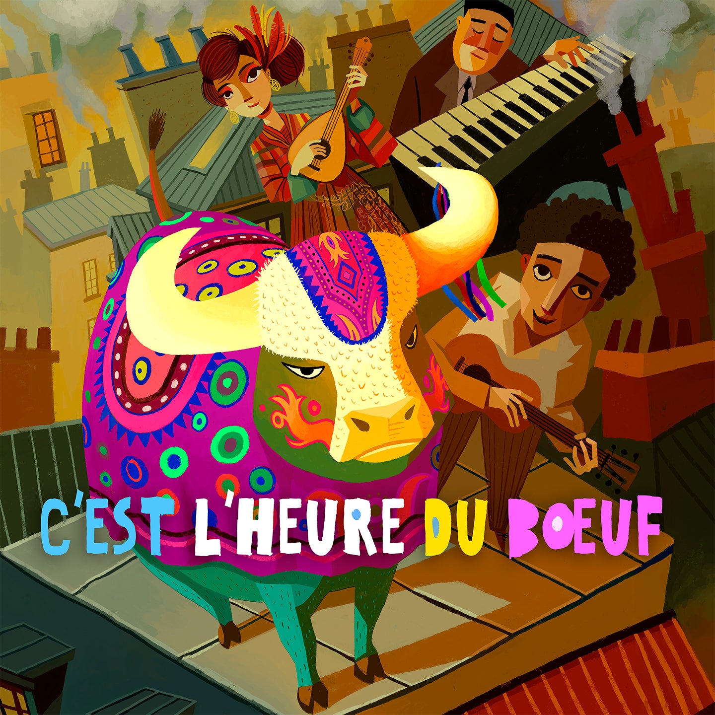 Pochette de : C'EST L'HEURE DU BOEUF LIVRE CD - DUO LUZI NASCIMENTO (LIVRE CD)
