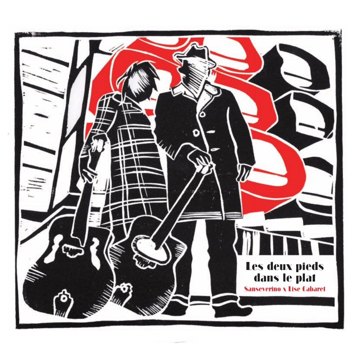 Pochette de : LES DEUX PIEDS DANS LE PLAT - LISE CABARET & SANSEVERINO (CD)