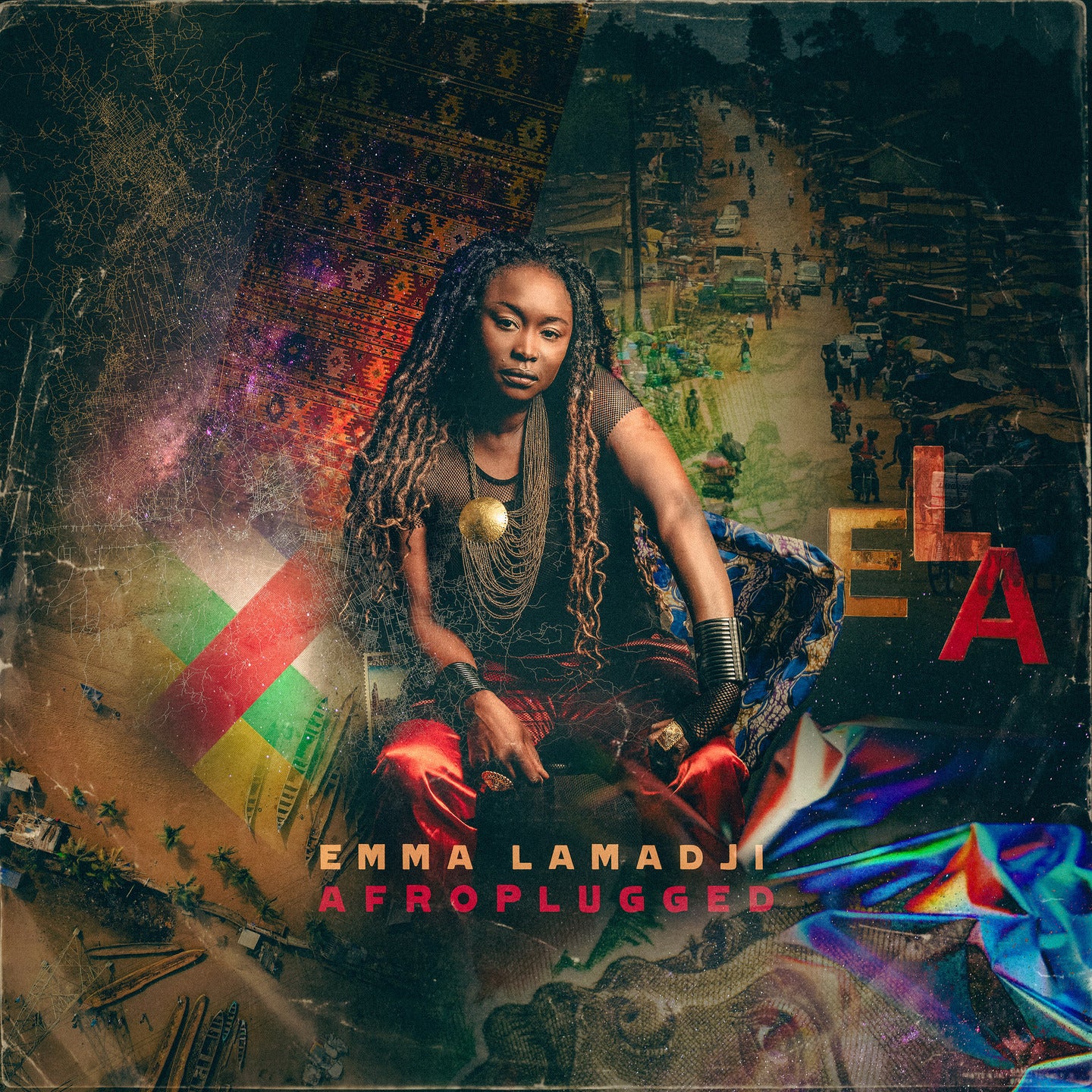 Pochette de : EMMA LAMADJI AFROPLUGGED - EMMA LAMADJI (VINYLE 33T)