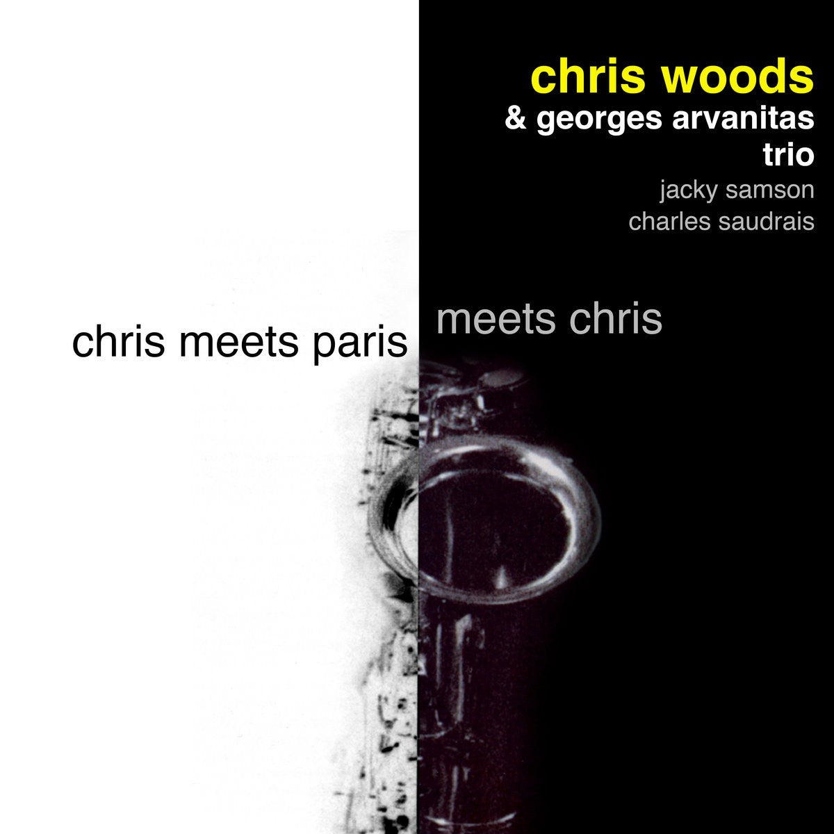 Pochette de : CHRIS MEETS PARIS MEETS CHRIS - CHRIS WOODS & GEORGES ARVANITAS TRIO (CD)