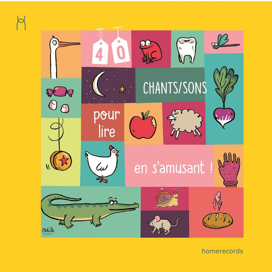 Pochette de : 40 CHANTS/SONS POUR LIRE EN S'AMUSANT ! - JAMES SPECHT, VÉRONIQUE LAURENT, TRIO CASSYS (CD)