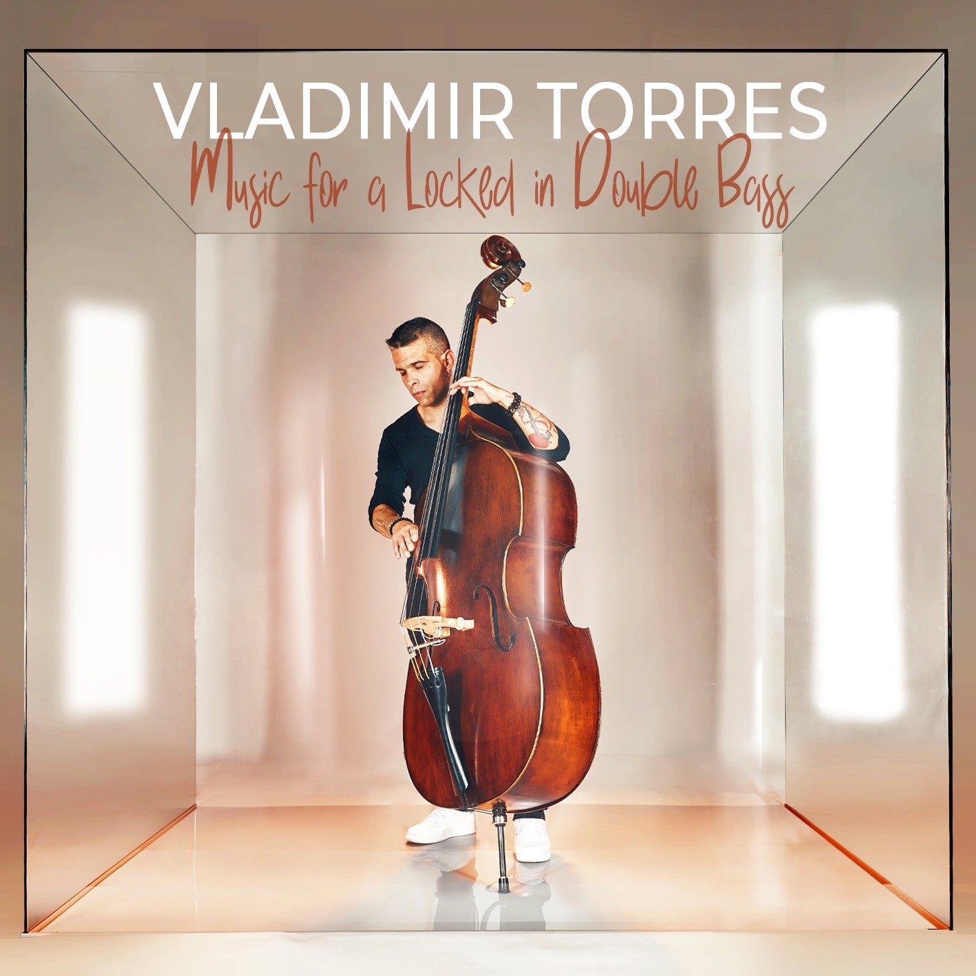 Pochette de : MUSIC FOR A LOCKED IN DOUBLE BASS - VLADIMIR TORRES (CD)