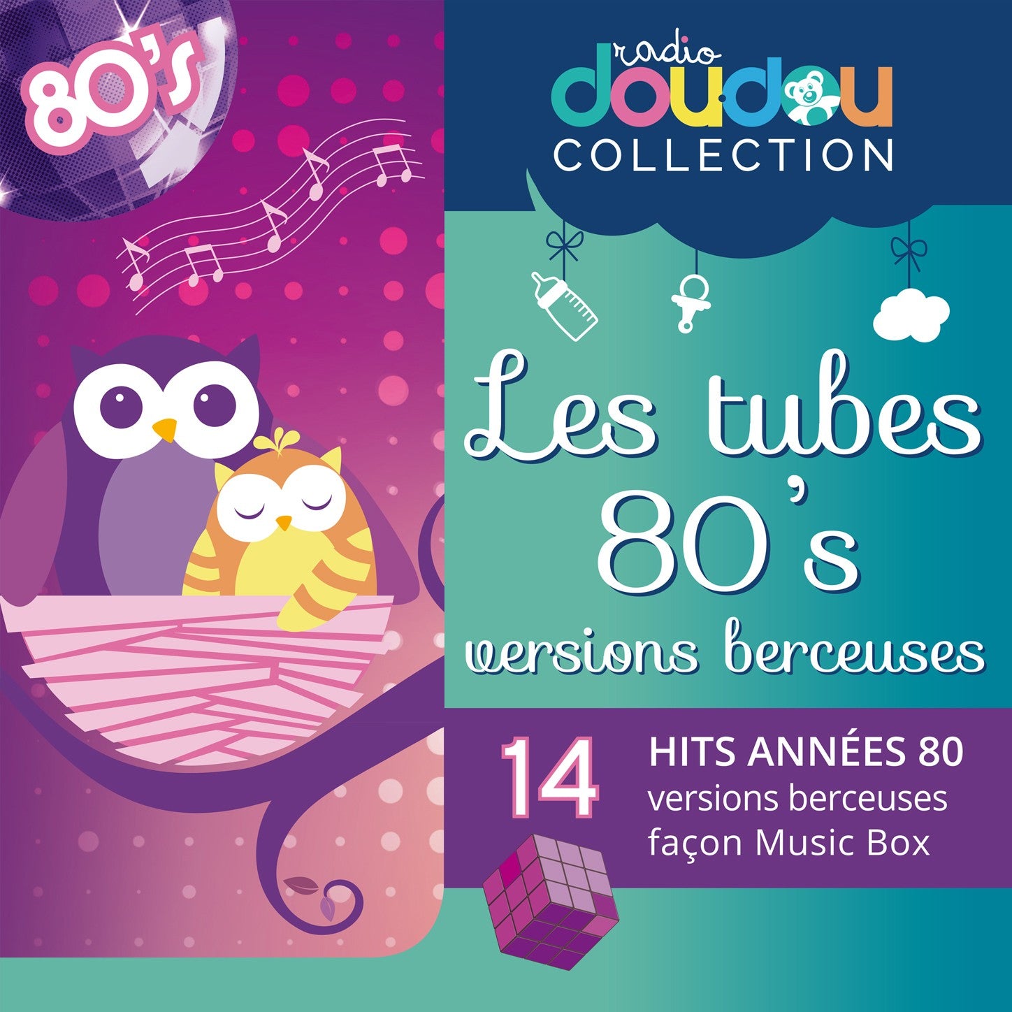 Pochette de : BERCEUSES ANNÉES 80 - LES TUBES DES 80'S VERSIONS BERCEUSES POUR ENDORMIR BÉBÉ - BERCEUSES RADIO DOUDOU (CD)