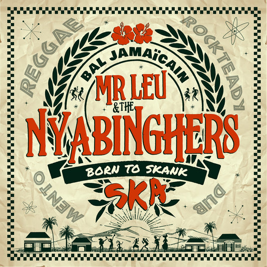 Pochette de : BORN TO SKANK - MISTER LEU & THE NYABINGHERS (33T)